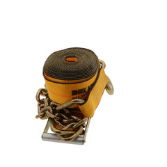 Kinedyne 3" by 27' Chain Anchor Ratchet Strap by Kinedyne, heavy-duty 3-inch strap with chain anchor fittings and long-handle ratchet