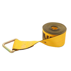 Kinedyne 4" by 30' Delta Ring Winch Strap by Kinedyne, heavy-duty 4-inch polyester tie-down strap for industrial cargo securement