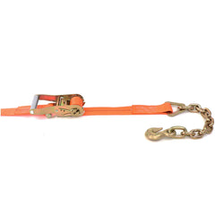 Kinedyne 2" by 30' K-FORCE Chain Anchor Ratchet Strap by Kinedyne showing webbing, ratchet, and chain anchor fittings