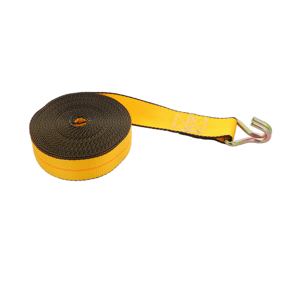 Kinedyne 2" by 30' Wire Hook Winch Strap by Kinedyne for industrial cargo securement, 1,670 lb working load limit
