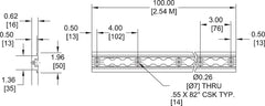 Kinedyne 100" Series L Medium-Duty Aluminum Track w/ Flanges by Kinedyne for trailer tie-down systems