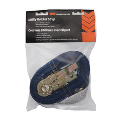 Kinedyne 1" by 16' Heavy-Duty Wire Hook Ratchet Utility Strap by Kinedyne, industrial tie-down with wire hook and ratchet