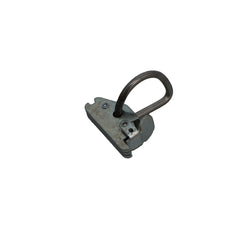 Kinedyne Series E or A Securement Point Fitting w/ 2 inch D-Ring showing zinc-plated heat-treated carbon steel anchor fitting
