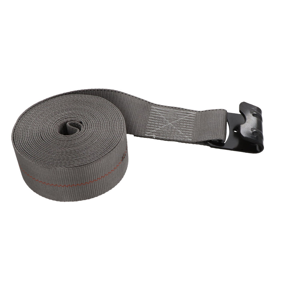 Kinedyne 3" by 30' Rhino MAX Flat Hook Winch Strap by Kinedyne for industrial cargo securement, polyester webbing and flat hook