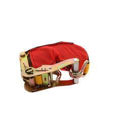 Kinedyne 2" by 30' Wire Hook Ratchet Strap w/ StrapPak‚ product showing ratchet, hook, webbing, and StrapPak by Kinedyne