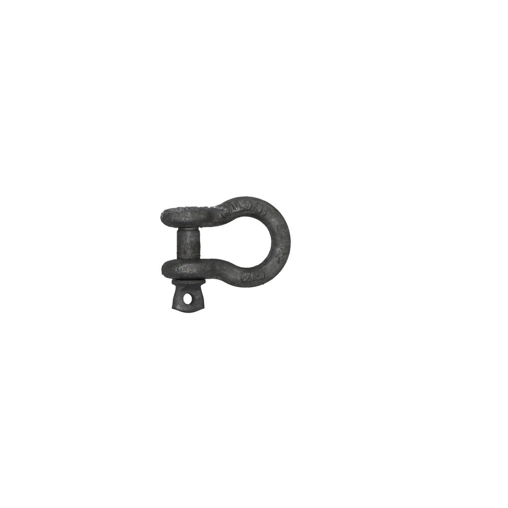 Kinedyne 5/16" Transport Grade 70 Anchor Shackle w/ Screw Pin showing forged carbon steel body and galvanized screw pin
