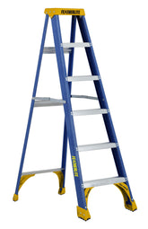 FEATHERLITE 6306 6′ HEAVY DUTY FIBERGLASS STEPLADDER