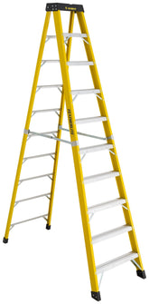 FEATHERLITE 6410 10′ EXTRA-HEAVY DUTY FIBERGLASS STEPLADDER