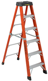 FEATHERLITE 6806-AA 6′ SUPER-HEAVY DUTY FIBERGLASS STEPLADDER