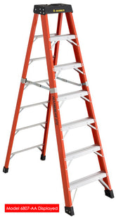 FEATHERLITE 6808-AA 8′ SUPER-HEAVY DUTY FIBERGLASS STEPLADDER