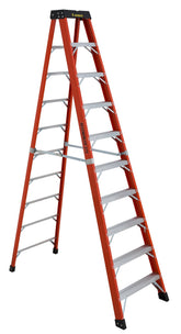 FEATHERLITE 6810-AA 10′ SUPER-HEAVY DUTY FIBERGLASS STEPLADDER