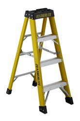 FEATHERLITE 6904 4′ EXTRA-HEAVY DUTY FIBERGLASS STEPLADDER