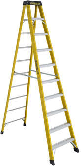 FEATHERLITE 6910 10′ EXTRA-HEAVY DUTY FIBERGLASS STEPLADDER