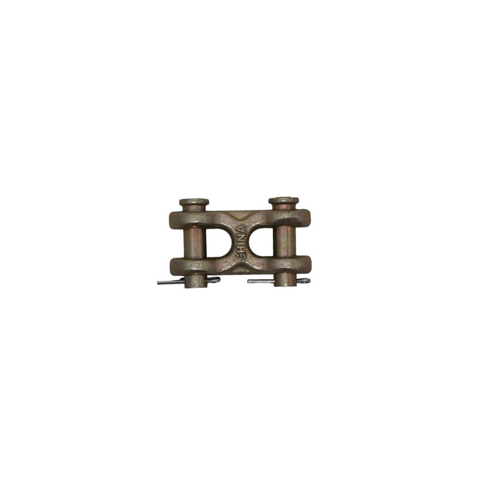 Kinedyne 3/8" Transport Grade 70 Twin Clevis by Kinedyne, forged carbon steel zinc finish, rated 6,600 lbs WLL