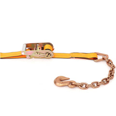 Kinedyne 2" by 30' Chain Anchor Ratchet Strap by Kinedyne, heavy-duty 2-inch webbing with chain anchor hardware