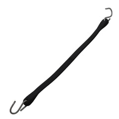 Kinedyne 15" EPDM Rubber Tarp Tie by Kinedyne showing rubber tie with crimped S hooks for flatbed tarp securement