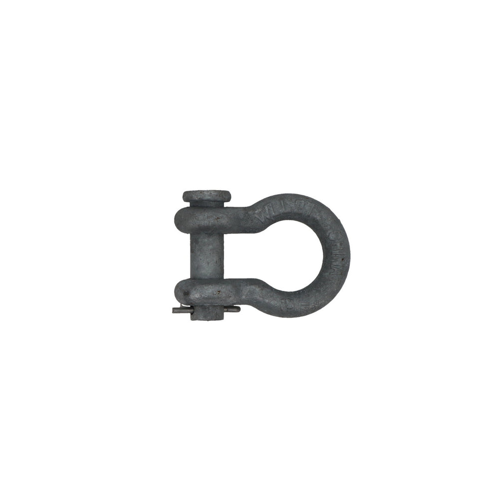 Kinedyne 1/2" Transport Grade 70 Anchor Shackle w/ Clevis Round Pin by Kinedyne, forged carbon steel, galvanized finish