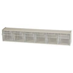 Beige 6 Compartment Tilt View Bin, 3-3/4" x 23-5/8" x 4-1/2" - A06706P05