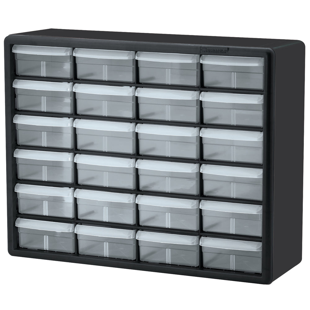 Black Plastic Storage Cabinet 20" w/ 24 Drawers by FarrellPack