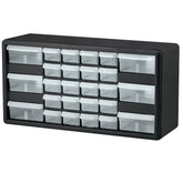 Black 20" Plastic Storage Cabinet w/ 26 Drawers - A10126E06