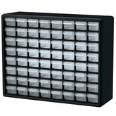 Black 20" Plastic Storage Cabinet w/ 64 Drawers - A10164E10