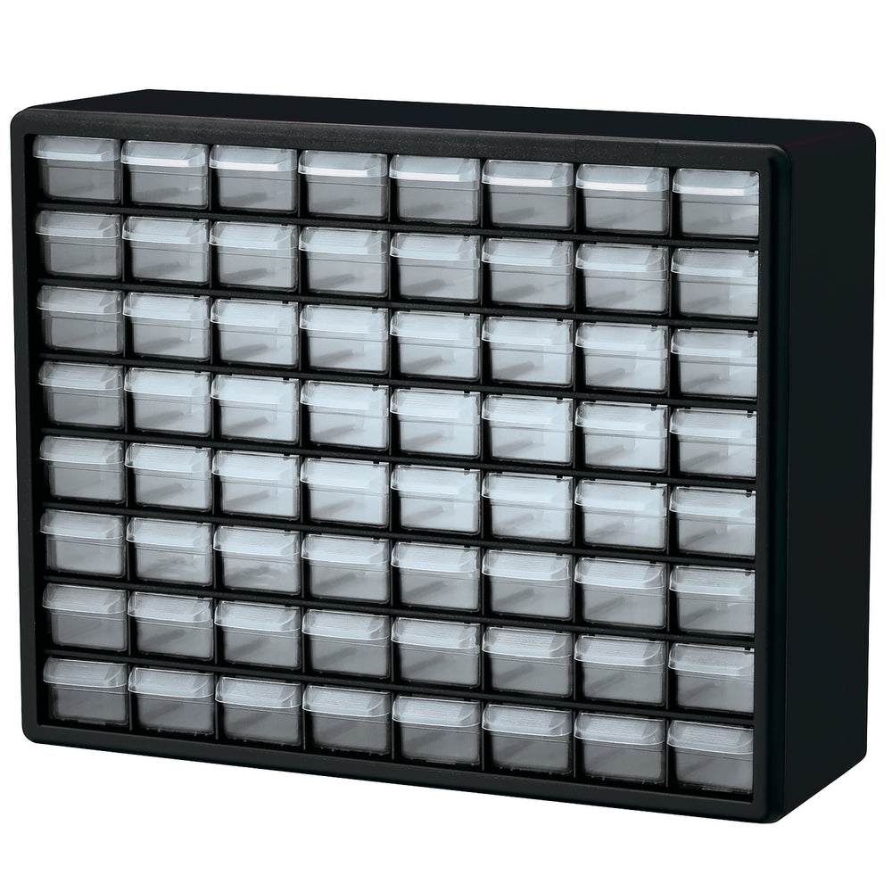 Black 20" Plastic Storage Cabinet w/ 64 Drawers by FarrellPack