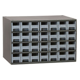 Grey Steel Modular Cabinet 17" x 11" x 11" w/ 28 Drawers - A19228M