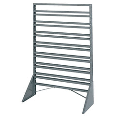 Grey 36"x20"x53" 1-Sided 16 Rail Bin Rack - A30008M