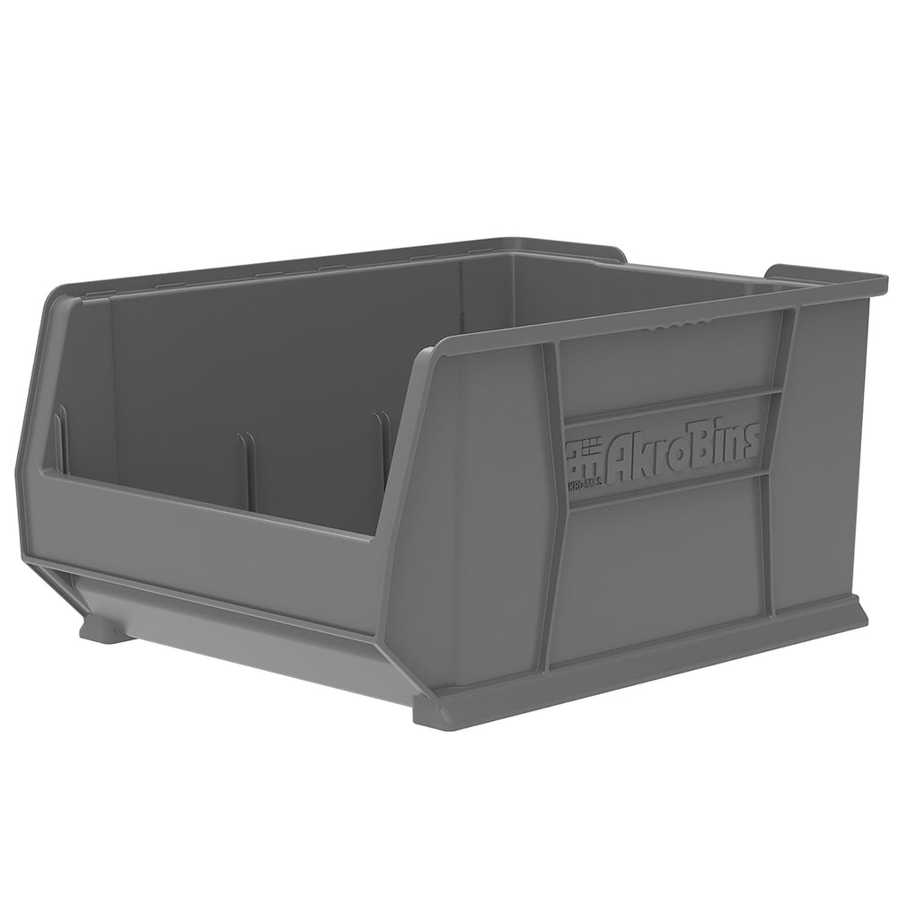 Grey Stacking Shelf Bin by FarrellPack