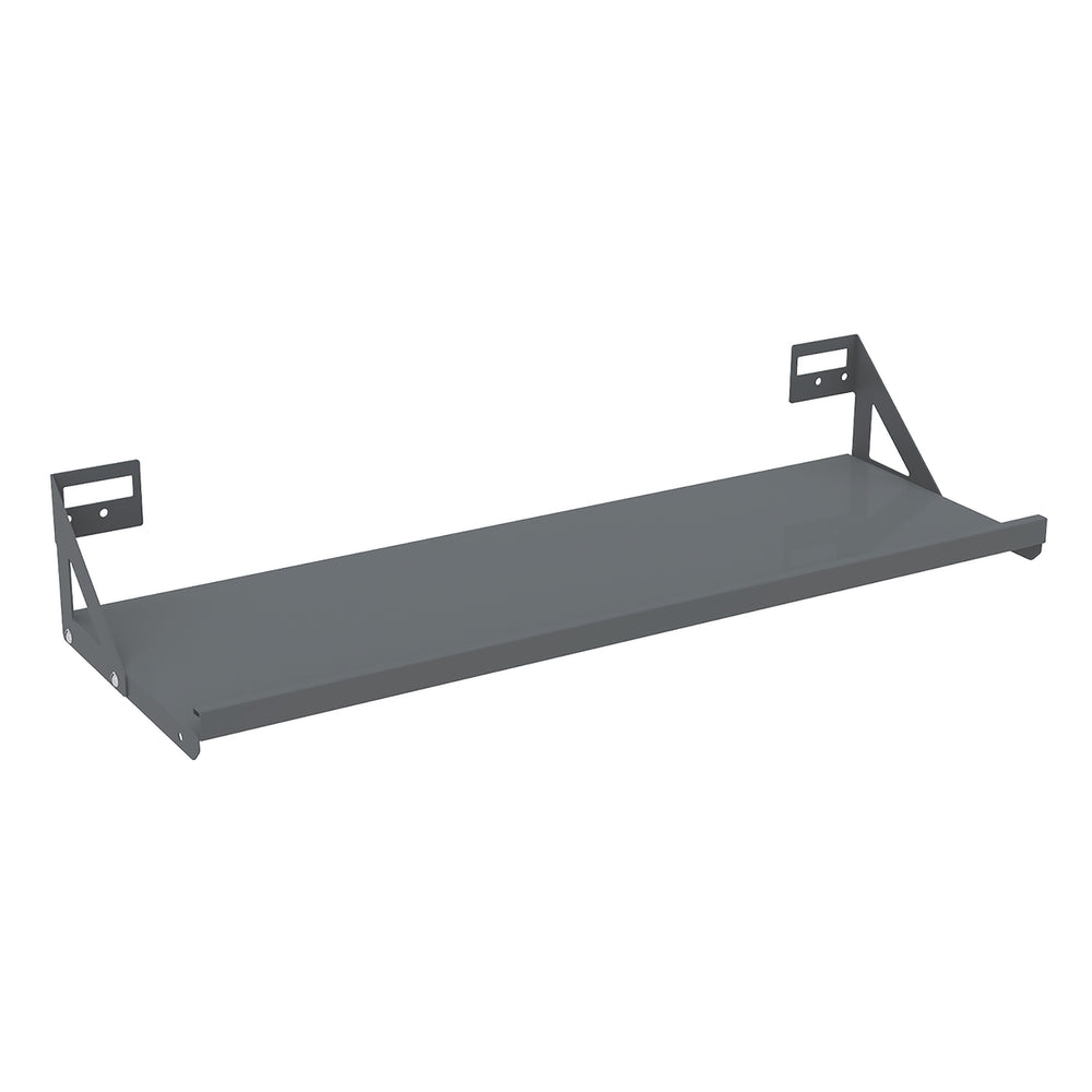 Grey 12-3/4" x 35-5/8" Louvered Panel Shelf by FarrellPack