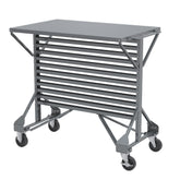 Grey 38.5"x24"x36.5" Rail Mobile Cart - A30812M