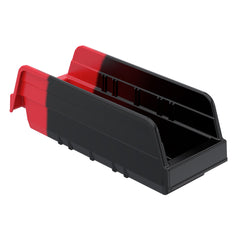 Black/Red 11-5/8" x 4-1/8" x 4" Indicator Bin - A36442BLKRED