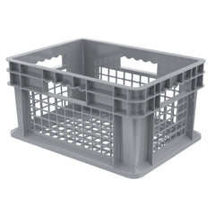 Grey Vented Straight Wall Container by FarrellPack