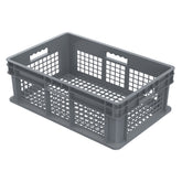 Grey Vented Straight Wall Container 23.75" x 15.75" x 8.25" - A37608E01