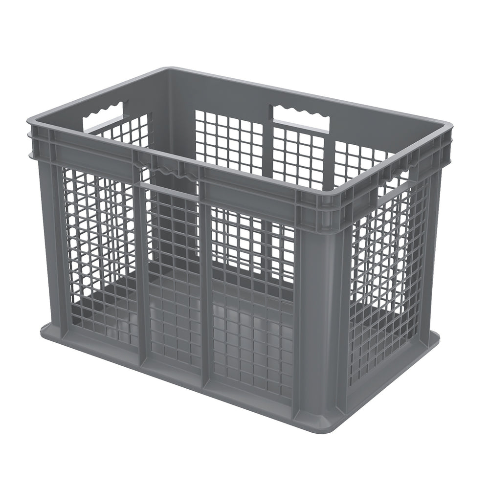 Grey Vented Side/Solid Base Container by FarrellPack