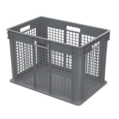 Grey Vented Side/Solid Base Container 23-3/4" x 15-3/4" x 16-1/8" - A37676E01