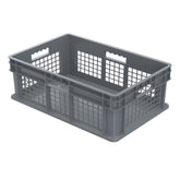 Grey Vented Side/Solid Base Container 23.75" x 15.75" x 8.25" - A37678E01