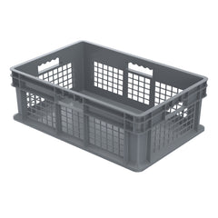 Grey Vented Side/Solid Base Container 23.75" x 15.75" x 8.25" - A37678E01