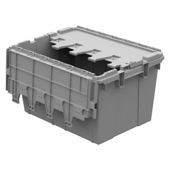 Grey 21" x 15" x 12" Attached Lid Container by FarrellPack
