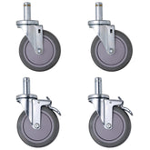 Wire Shelving with 5" Polyurethane Casters by FarrellPack - AK5CASTER2SB2S