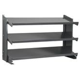 Grey 3-Shelf Single Sided Bench Rack 12" x 36" x 25" - APRBENCH