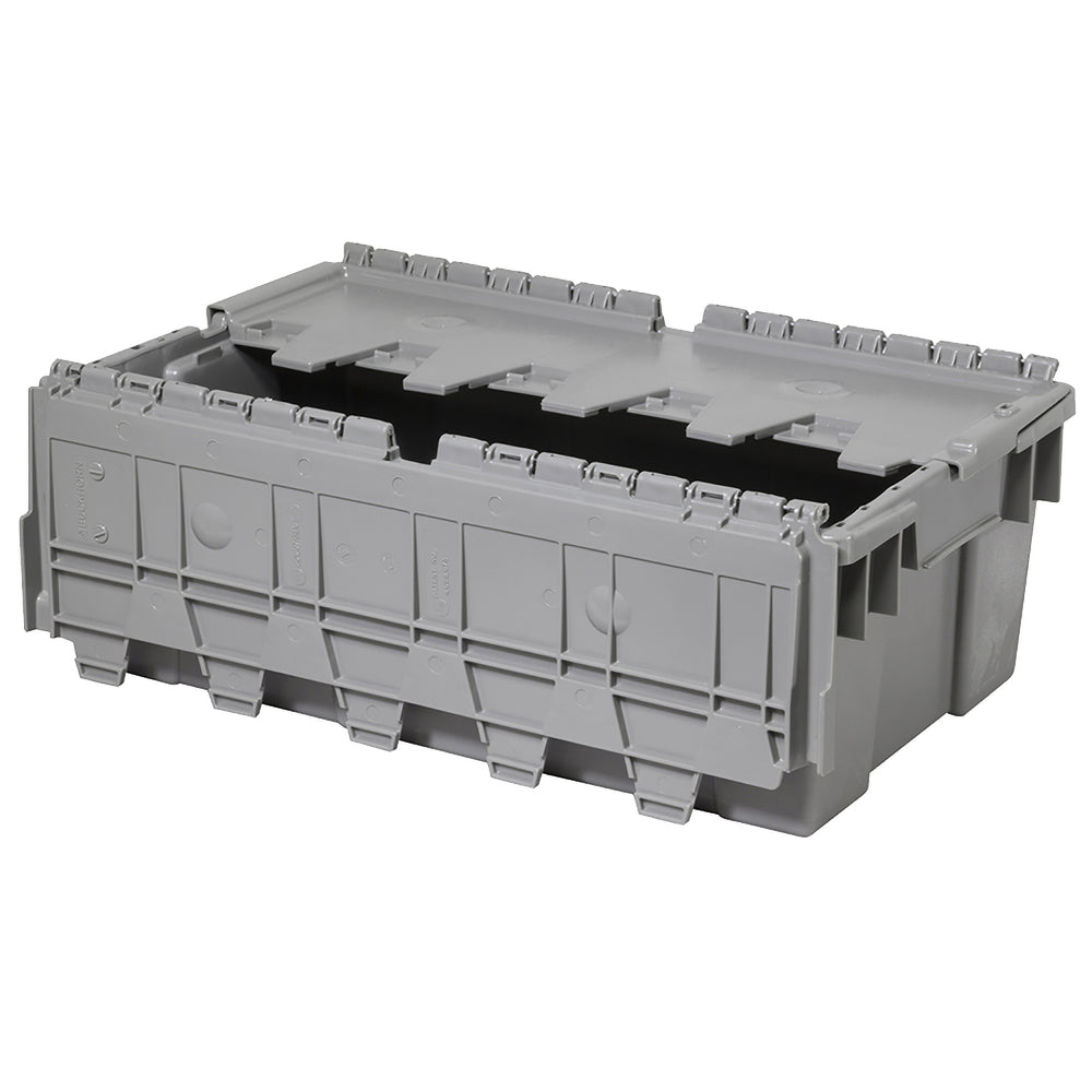 Grey 20" x 12" x 7" Attached Lid Container by FarrellPack