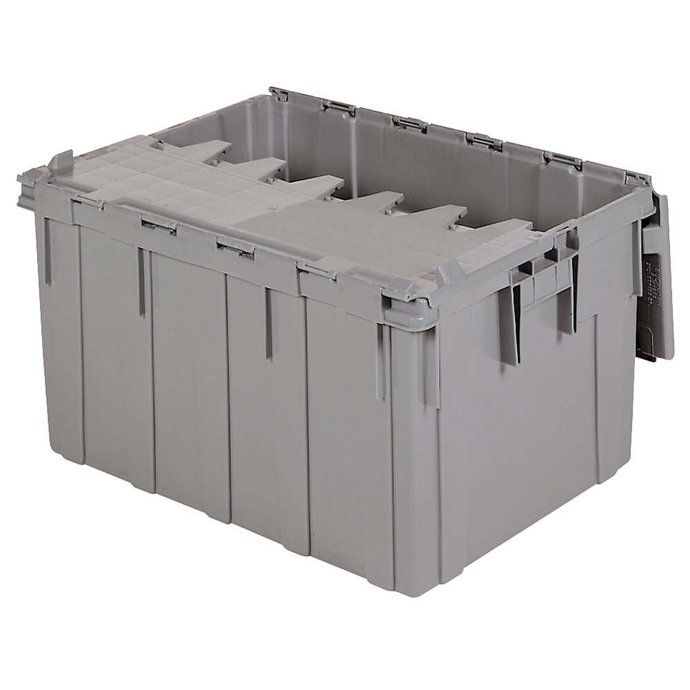 Grey 28" x 21" x 15" Attached Lid Container by FarrellPack