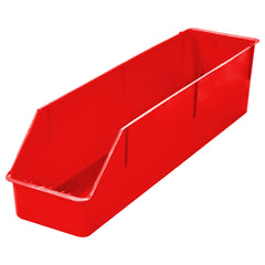 Red High Visibility Shelf Bin 24" x 6" x 5" - AW30550RED
