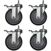 Chrome Casters with Brakes - Set of 4 - AWPCAST5Y