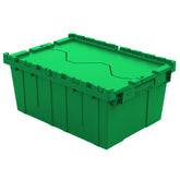 Green 21" x 15" x 9" Attached Lid Container by FarrellPack - DC211509GREEN