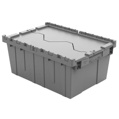 Grey 21" x 15" x 9" Attached Lid Container by FarrellPack - DC211509GREY