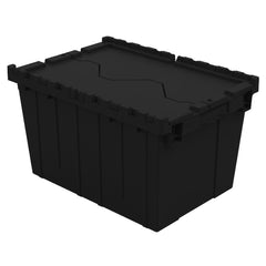 Black 21" x 15" x 12" Attached Lid Container by FarrellPack