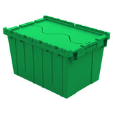 Green 21" x 15" x 12" Attached Lid Container by FarrellPack - DC211512GREEN