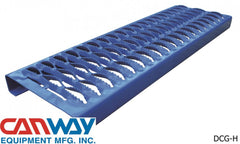 7 Step 60° Mobile Ladder Stand w/Diamond Channel Grating, Left Walk Through, Double Gate